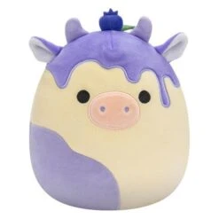JAZWARES Squishmallow 16 Inch Benito The Blueberry Cheesecake Cow Plush Toy