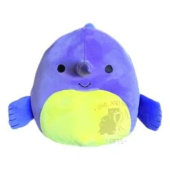 JAZWARES Squishmallow 16 Inch Fabriza The Purple Swordfish Plush Toy