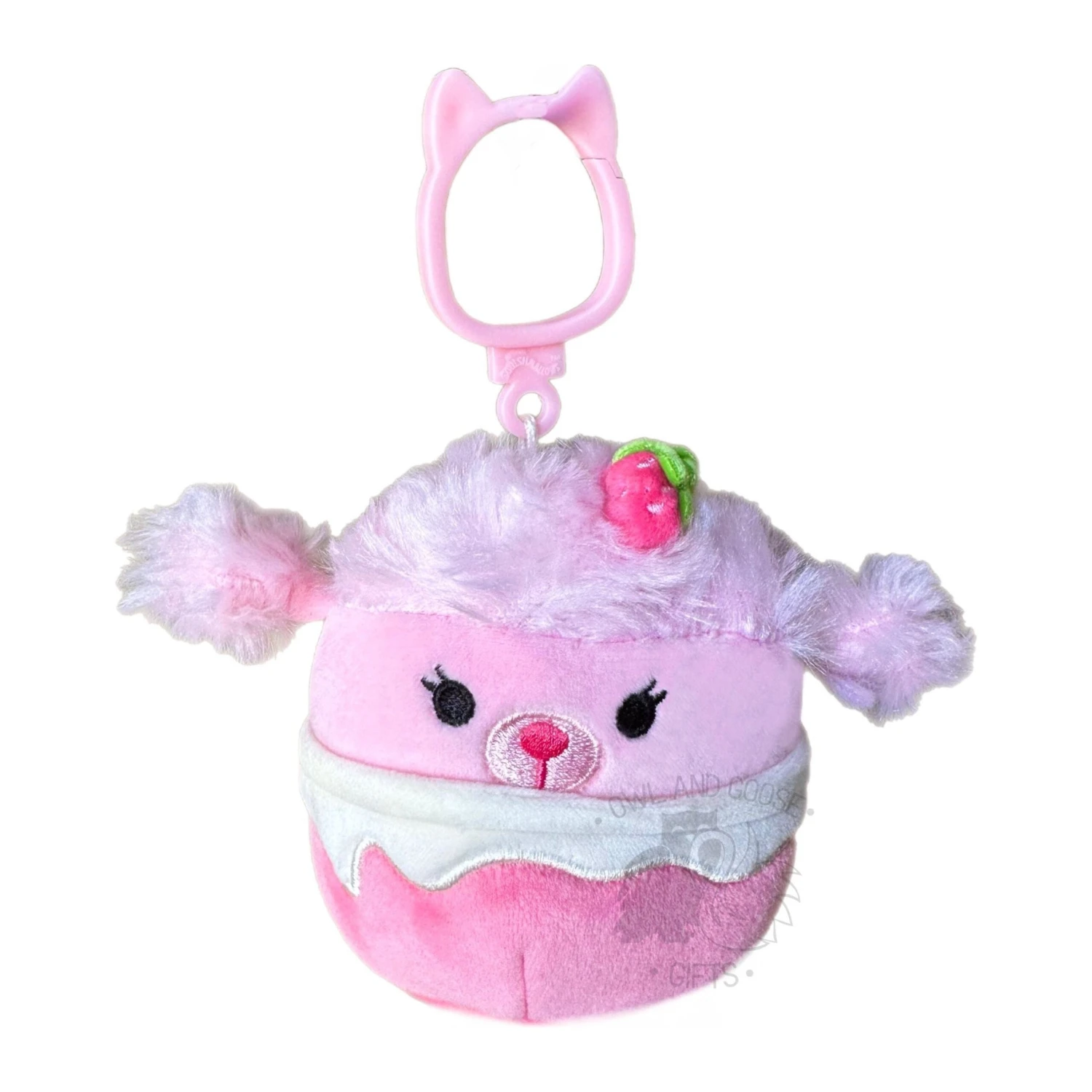 JAZWARES Squishmallow 3.5 Inch Chloe The Strawberry Milkshake Poodle Plush Clip 3 JAZWARES Squishmallow 3.5 Inch Chloe The Strawberry Milkshake Poodle Plush Clip