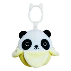 JAZWARES Squishmallow 3.5 Inch Stanley The Banana Panda Plush Clip