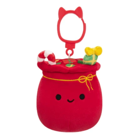 JAZWARES Squishmallow 3.5 Inch Lowell The Bag Of Toys Christmas Plush Clip 3 JAZWARES Squishmallow 3.5 Inch Lowell The Bag Of Toys Christmas Plush Clip