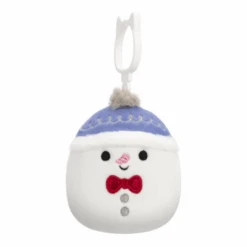 JAZWARES Squishmallow 3.5 Inch Manny The Snowman Christmas Plush Clip