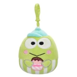 JAZWARES Squishmallow 3.5 Inch Sanrio Food Truck Keroppi Plush Clip