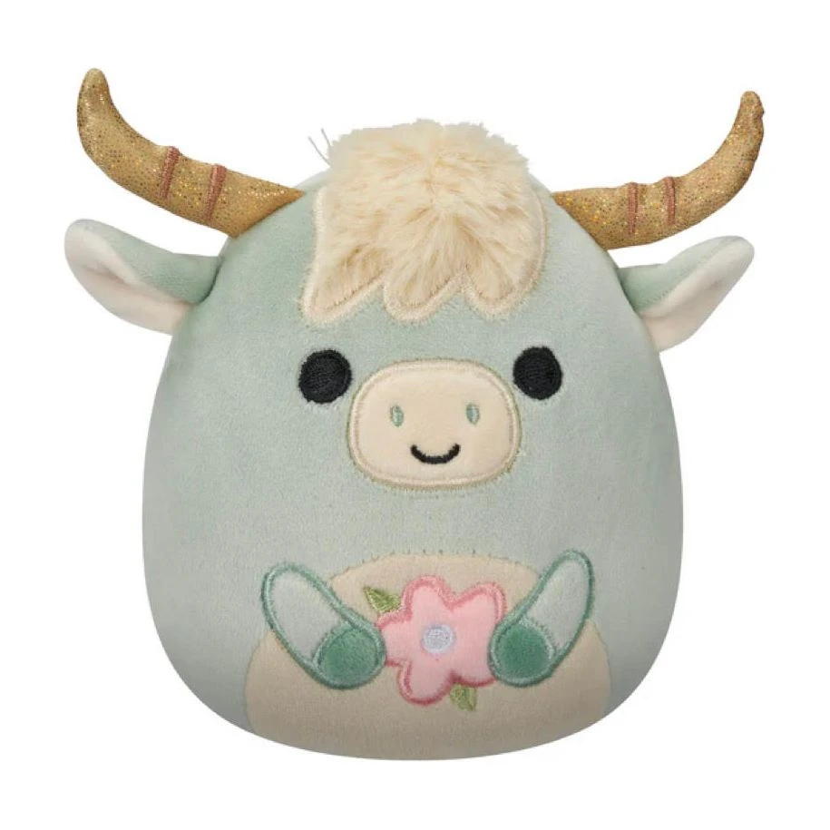 JAZWARES Squishmallow 8 Inch Armie The Highland Cow With Flower Easter Plush Toy 3 JAZWARES Squishmallow 8 Inch Armie The Highland Cow With Flower Easter Plush Toy