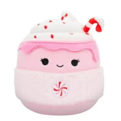 JAZWARES Squishmallow 5 Inch Ethel The Peppermint Latte Christmas Plush Toy