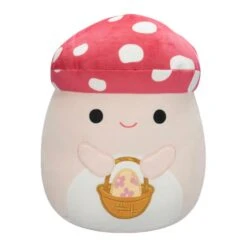JAZWARES Squishmallow 8 Inch Malcolm The Mushroom With Basket Easter Plush Toy