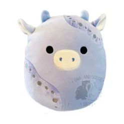 JAZWARES Squishmallow 5 Inch Marizo The Cow Velvet Squad Plush Toy
