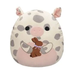 JAZWARES Squishmallow 5 Inch Rosie The Pig With Chocolate Bunny Easter Plush Toy
