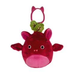 JAZWARES Squishmallow 3.5 Inch Romulus The Beet Bat Plush Clip