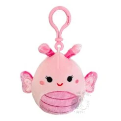 JAZWARES Squishmallow 3.5 Inch Mogo The Butterfly Velvet Squad Plush Clip