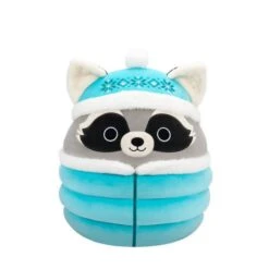 JAZWARES Squishmallow 8 Inch Galci The Raccoon With Puffer Jacket Christmas Plush Toy