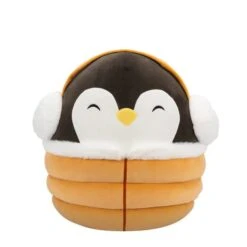 JAZWARES Squishmallow 12 Inch Luna The Penguin With Yellow Puffer Jacket Christmas Plush Toy