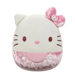 JAZWARES Squishmallow 8 Inch Hello Kitty 50th Anniversary Pink Velvet Sanrio Plush Toy