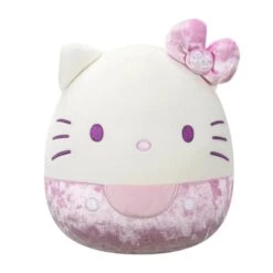 JAZWARES Squishmallow 8 Inch Hello Kitty 50th Anniversary Purple Velvet Sanrio Plush Toy