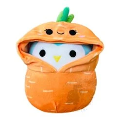 JAZWARES Squishmallow 8 Inch Winston The Owl In Carrot Costume Plush Toy