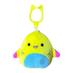 JAZWARES Squishmallow 3.5 Inch Gilberto The Shark Plush Clip