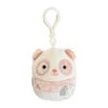 JAZWARES Squishmallow 3.5 Inch Bee The Panda Velvet Squad Plush Clip