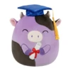 JAZWARES Squishmallow 8 Inch Alexie The Cow With Graduation Cap Plush Toy