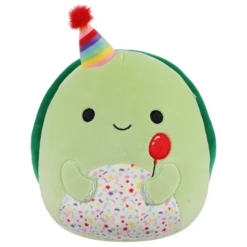 JAZWARES Squishmallow 5 Inch Henry The Turtle With Birthday Hat Plush Toy